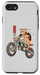 iPhone SE (2020) / 7 / 8 Cat Samurai on a Motorcycle, Katana Cat Warrior in Japanese Case