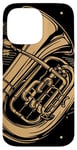 Coque pour iPhone 14 Pro Max Keeping It Low Key Funny Tuba Instrument de musique Tuba Player