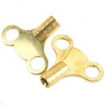 WHL 2X Solid Brass Radiator Keys, Easy Grip Air Valve Bleeding/Venting Opener Replacement Plumbing Parts