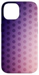 Coque pour iPhone 14 Dégradé de couleur violet et rose à pois