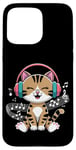 Coque pour iPhone 15 Pro Max Music Cats Musical Note Outfit For Musicians Headphone Cat