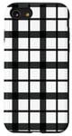 iPhone SE (2020) / 7 / 8 Black White Checkered Plaid Flannel Gingham Pattern Checker Case