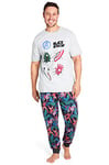 Marvel Deadpool and Wolverine Ensembles de Pyjama Homme Hiver - Cadeau Homme et Ado (Grise Noir Veuve, L)