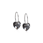 Blomdahl - Ear Ring 14 mm, Pendant Heart 10mm, Black Diamond