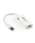 StarTech.com Adaptateur USB 3.0 vers Ethernet Gigabit - Carte Réseau Externe 1 Port RJ45 Blanc