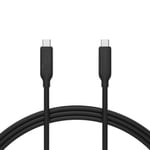 Amazon Basics Câble de charge rapide USB-C vers USB-C 4, 40 Gbit/s, vidéo 8K, 240 W, Thunderbolt 4/3, certifié USB-IF, pour Apple iPhone 15, iPad, Samsung Galaxy, tablettes, ordinateurs, 1 m, noir