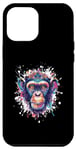 Coque pour iPhone 14 Plus Tête de singe | Œuvre d'art de portrait d'animal colorée