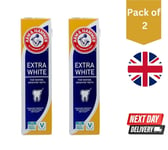 2 x Arm & Hammer Extra White Care Toothpaste for Gentle Stain Removal - 125g