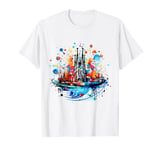 Beautiful Illustration Sagrada Familia of Barcelona T-Shirt