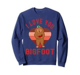 I Love You Bigfoot Funny And Cute Happy Valentines Day Heart Sweatshirt