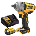 DEWALT DCF891N 18V XR Brushless 1/2" Impact Wrench 1 x 4.0Ah Battery & Charger