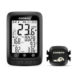 COOSPO BC107 Compteur Velo sans Fil Bluetooth 5.0 Ant+ Compteur Vitesse Velo Odomètre, Écran LCD rétroéclairé de 2.4 Pouces Compatible avec Capteurs Ant, Velo Route et VTT