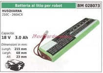 Batterie Au Lithium pour Robot Husqvarna 210C - 260ACX 18V 3.0 Ah 028073