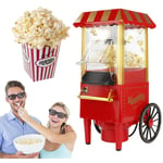 Machine à Pop Corn Retro Popcorn Maker Air Chaud Sans Gras Huile