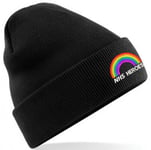 Embroidered NHS Heroes Mens/Womens Black Beanie Hat