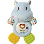 VTECH BABY - Hochet Croc'Hippo - Peluche Texturée Bleue