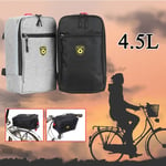 Kingso - Porte-vélo arrière pour sacoche de coffre arrière sac de transport de vélo pochette avec lumière (gris 4.5 l) Hasaki