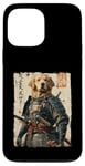 Coque pour iPhone 13 Pro Max Samurai Dog Warrior Japanese Ukiyo-e Œuvre d'art Chien Samouraï