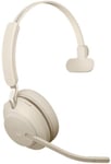 Jabra Evolve2 65 mustavalkoinen - Beige UC USB-C