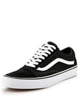 Vans Unisex Ua Old Skool Trainers - Black/white, Black/White, Size 5.5, Men