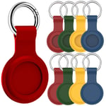 LUVSS 4 Pack Case for AirTag Tracker, Anti-Lost for AirTags Case Keychain Key Ring, Anti-Scratch for AirTag Holder Protective Cover for Apple AirTags Case - Red/Green/Yellow/Blue