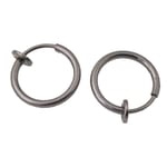 2-pack Gunmetal Fake Piercing Utan Hål Näsring Septum Läppring svart