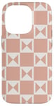 Coque pour iPhone 14 Pro Peach Cream Blush Pink Pastel Triangle Square Patterns