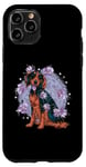 iPhone 11 Pro Cute Irish Setter dog with flowers Case