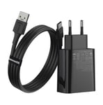 Baseus USB / USB Typ C snabbväggsladdare VOOC Quick Charge 4.0+ Power Delivery 3.0 + USB - Type C-kabel 1m - Svart (TZCCFS-H01)