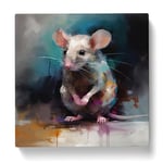 Mouse Gestural Art No.2 Canvas Print for Living Room Bedroom Home Office Décor, Wall Art Picture Ready to Hang, 20x20 Inch (50x50 cm)