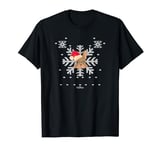 Marvel Hawkeye Noël Snowflake Puppy In A Santa Hat T-Shirt