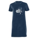 Predator Always Hunting Season Women's T-Shirt Dress - Navy Acid Wash - XXL - Navy Acid Wash