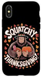 Coque pour iPhone X/XS Thanksgiving Bigfoot Pilgrim Turquie Squatchy Thanksgiving