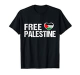 Palestine Flag heart Free Palestine T-Shirt