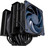 MasterAir MA824 Stealth Refroidisseur CPU, Double Tour, Ventilateurs Push-Pull Mobius 135 & 120, 8 Caloducs Composites Supraconducteurs, Dégagement RAM Complet, Socket Intel & AMD