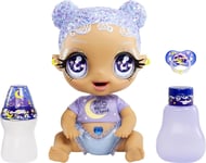 Glitter Babyz MGA Selena Stargazer Baby Doll with 3 Magic Colour Changes Throug