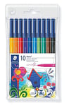 Staedtler Noris Club 326WP10 Pochette de 10 feutres de coloriage Pointe 1 mm Assortis