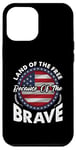 Coque pour iPhone 14 Pro Max Land of the Free Because of the Brave Drapeau USA 4 juillet