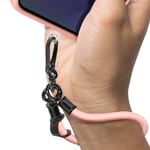 Avizar Dragonne pour Smartphone Nylon Souple Rose Poudré