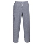 Portwest Homme C078 Pantalon de chef, Carreaux Blanc/Bleu, Size 3X-Large EU