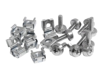 StarTech.com M5 Mounting Screws and Cage Nuts for Server Rack Cabinet - Pack of 50 Server Rack Screws (CABSCREWM5) - Skruvar och muttrar för rack (paket om 50) - för P/N: RACK-21U-20-WALL-OA, RACK-24U-20-WALL-OA, RK12OD2, SHELF-2U-20-CENTER-V