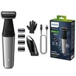 Philips Bodygroom Series 5000, tondeuse corps et entrejambe étanche, rasage de près confortable, pour toutes les zones du corps y compris le dos, 60 min. Autonomie, modèle BG5021/16