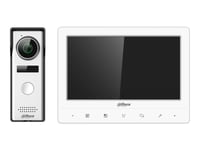 Dahua 4-Wire Series Kta02 - Video Intercom Kit - Ip Intercom Station With Monitor - Med Kamera - Vit, Silver