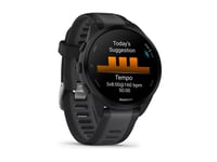 Garmin Forerunner 165 Music - Svart - Sportklocka Med Band - Silikon - Skiffergrå - Handledsstorlek: 126-203 Mm - Display 1.2" - 4 Gb - Bluetooth, Ant+ - 39 G