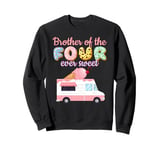 Brother of the FOUR ever Sweet Ice-cream Truck 4th Birthday Sweatshirt