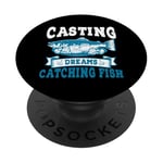 Casting Dreams Attraper des poissons PopSockets PopGrip Adhésif