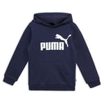 PUMA Mixte Puma Sweat-shirt Essential Sweatshirt, Bleu Marine - Blanc, 152 EU