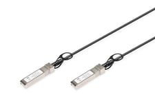 DIGITUS Universal SFP+ DAC Cable - 10 Gbit/s - Câble réseau - 3 m - Direct Attach Cable - Direct Attach Copper - AWG30 Twinax - noir