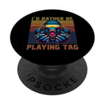 Gamer I'd Rather be Playing Tag Gorilla Monkey VR Video Game PopSockets Adhesive PopGrip