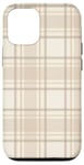 Coque pour iPhone 12/12 Pro Tartan écossais beige sable beige neutre